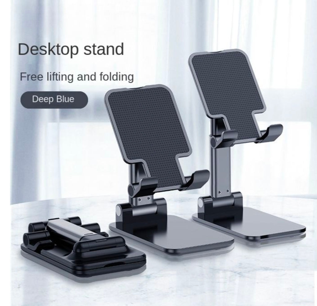 Cell phone desktop stand folding lifting tablet stand