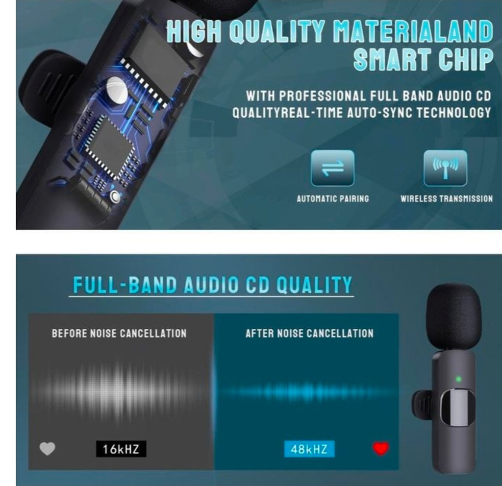 Addigoes wireless microphone for iPhone,android, camer,ipad 3 in 1 dual professional lavalier mini mic with USB C plug and play for video recording YouTube,tiktok etc