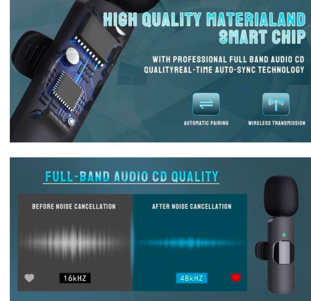 Addigoes wireless microphone for iPhone,android, camer,ipad 3 in 1 dual professional lavalier mini mic with USB C plug and play for video recording YouTube,tiktok etc