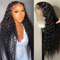 Deep wave lace front wigs HD transparent deep lace curly frontal glueless wigs