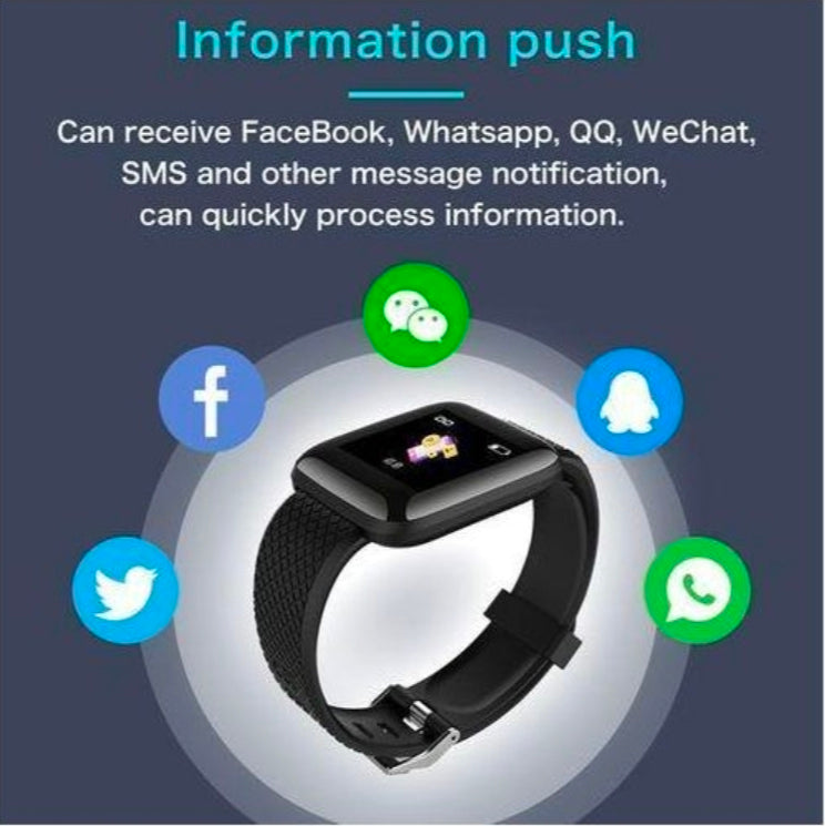 116Plus waterproof sports smart watch.