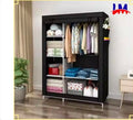 LM portable wardrobe 6 shelves-black