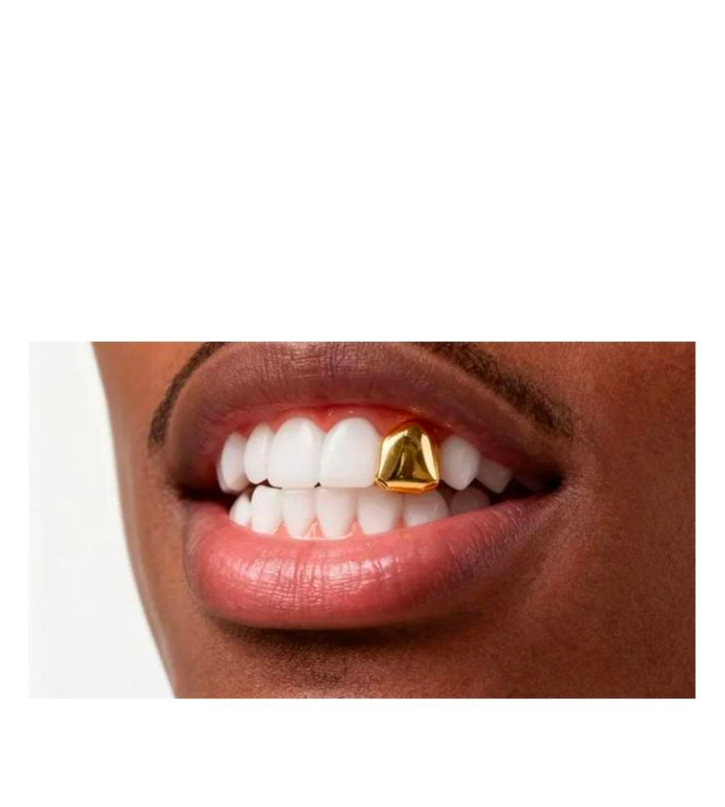 piece set of generic golden hip-hop teeth grillz