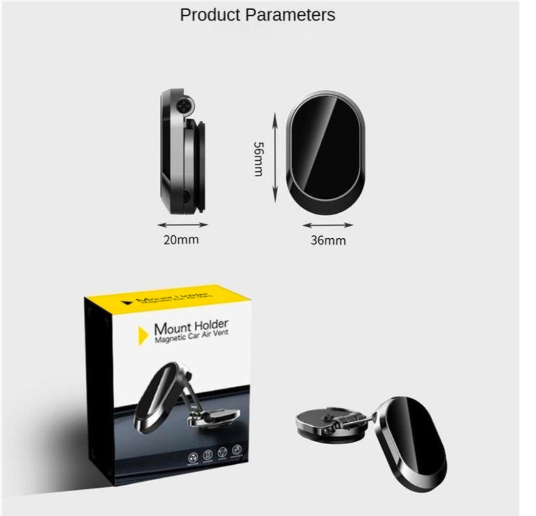 Creative multi angle foldable car phone mount, magnetic