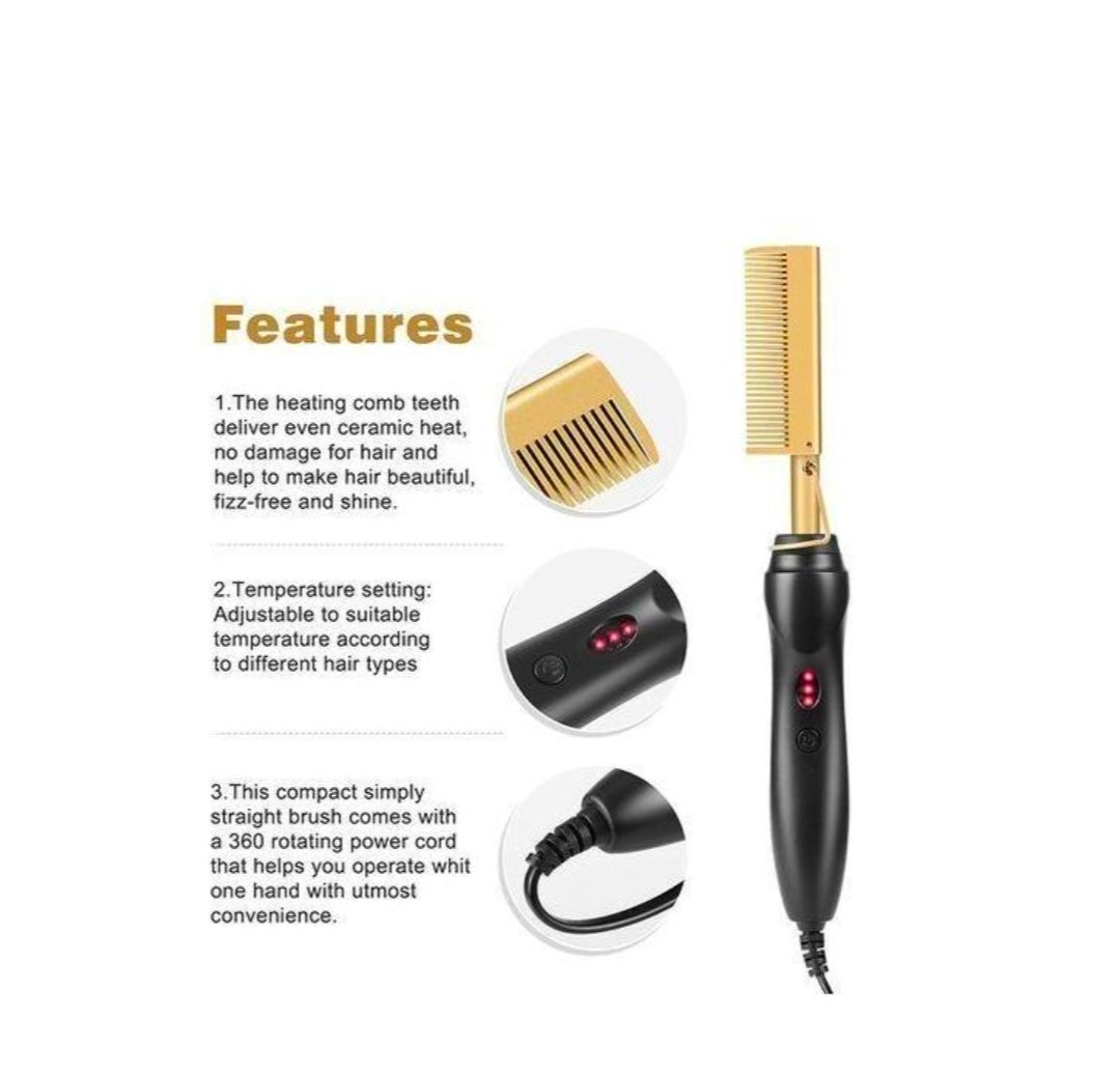electric hair straightening hot comb,