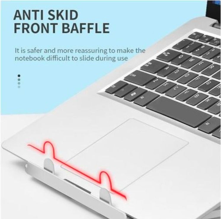 Laptop/tablet stand 360 degree rotation foldable holder white