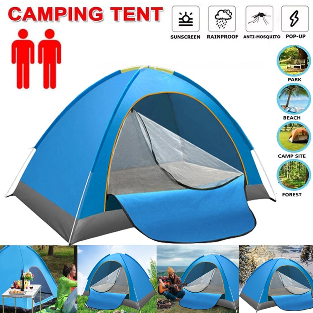 1-2 person automatic pop-up camping tent designed for quick, hassle-free setup.