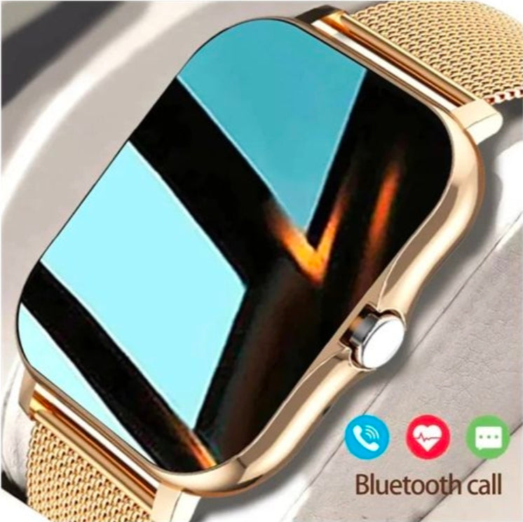 Full touch screen smart watch health detection -gold