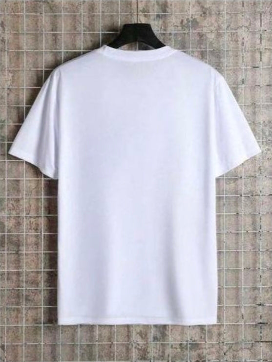 Touphy mens T-shirt classic 100 % cotton shorts sleeve -white