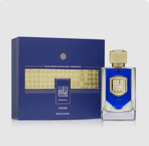 Lattafa Liam Blue Shine Eau de Parfum, a refreshing fragrance for men and women