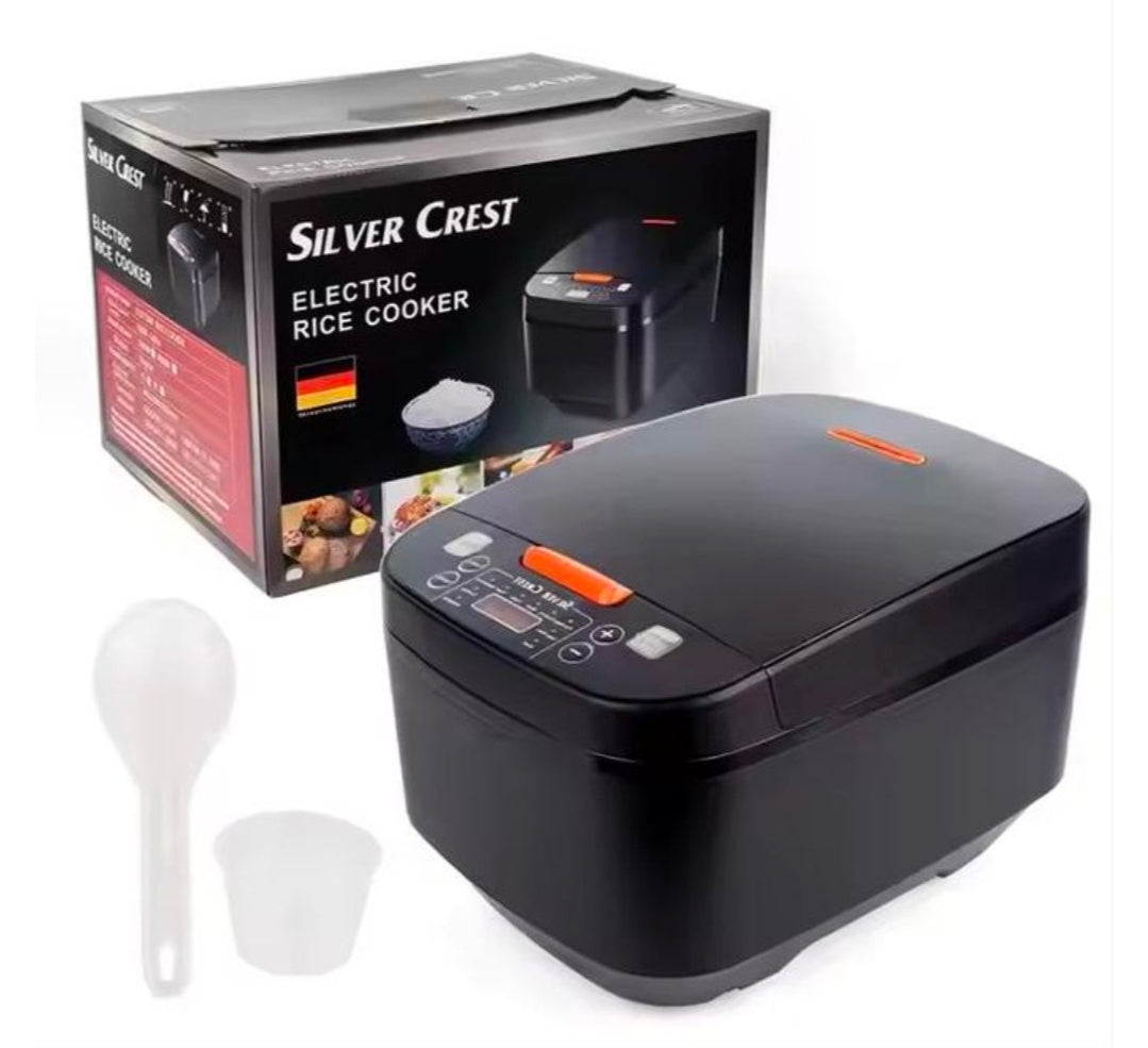 Silver crest automatic digital cooker with non stick pan 5L 900W black