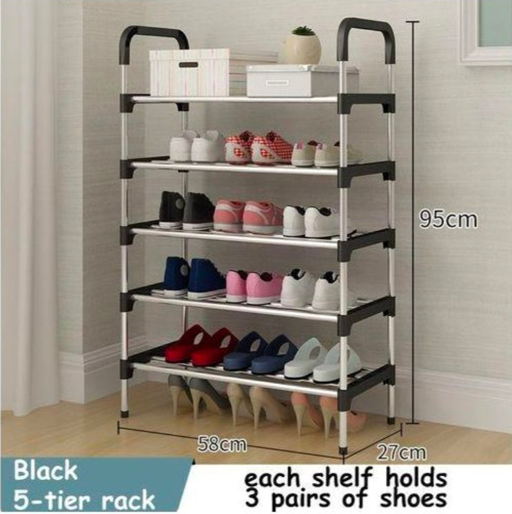 CYFAZA tiers shoe rack storage organizer 18 pairs large capacity durable