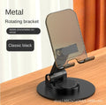 Multifunctional foldable metal rotating cell phone holder