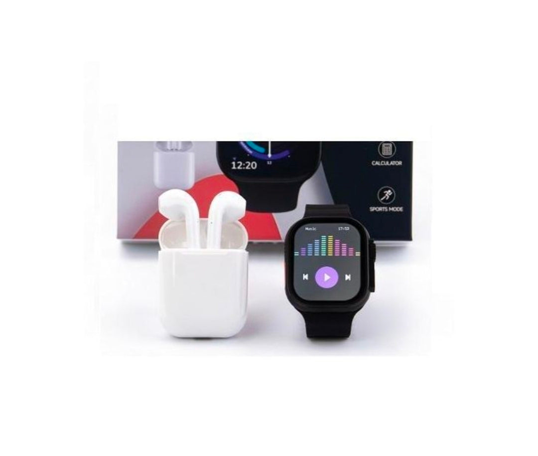 DS2 Smart Watch and Earbuds set-black