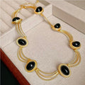 Ladies artificial pearl necklace bracelet earrings stub jewelry set 3 in 1
