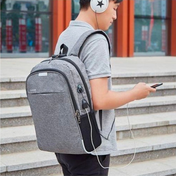Business school laptop backpack-grey