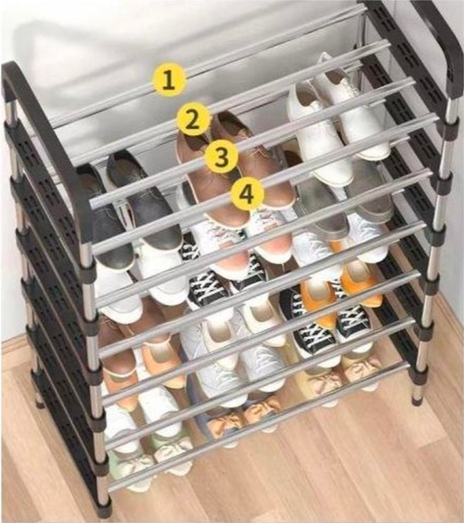 CYFAZA tiers shoe rack storage organizer 18 pairs large capacity durable