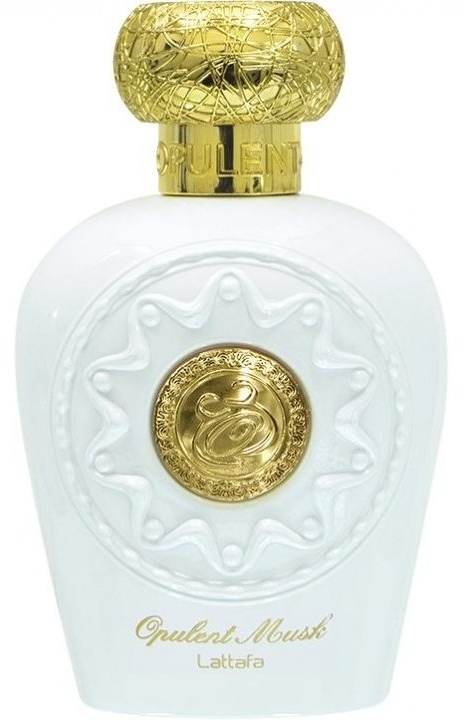 the Lattafa Opulent Musk Eau de Parfum, a popular unisex fragrance known for its white musk, citrus, and floral scent profile.