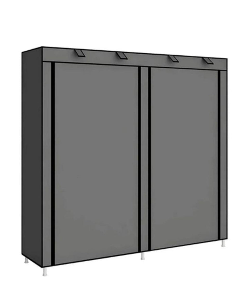 CYFAZA Shoe rack organiser space for 36 pairs 6 tiers double column dust proof & stainless steel grey