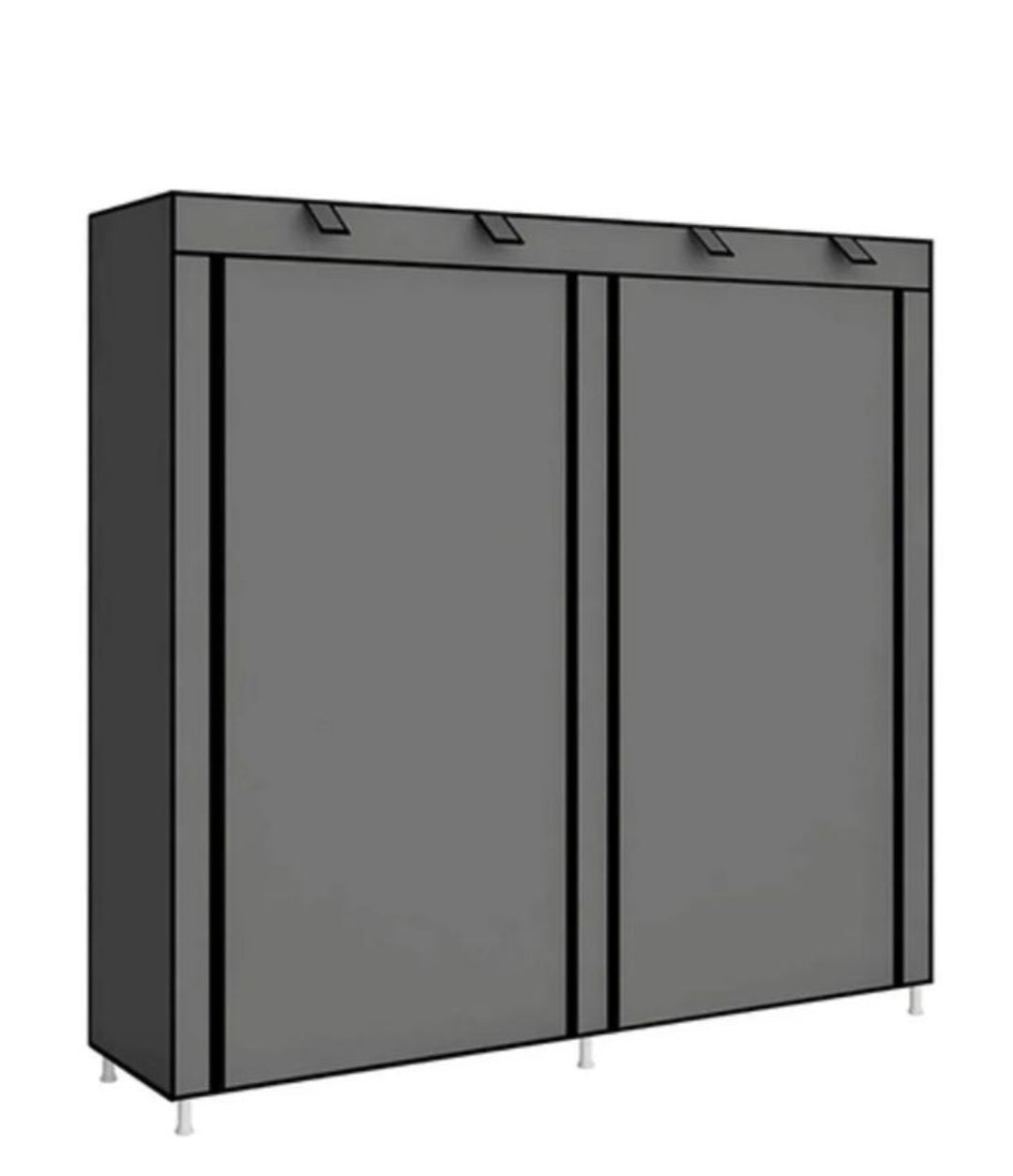 CYFAZA Shoe rack organiser space for 36 pairs 6 tiers double column dust proof & stainless steel grey
