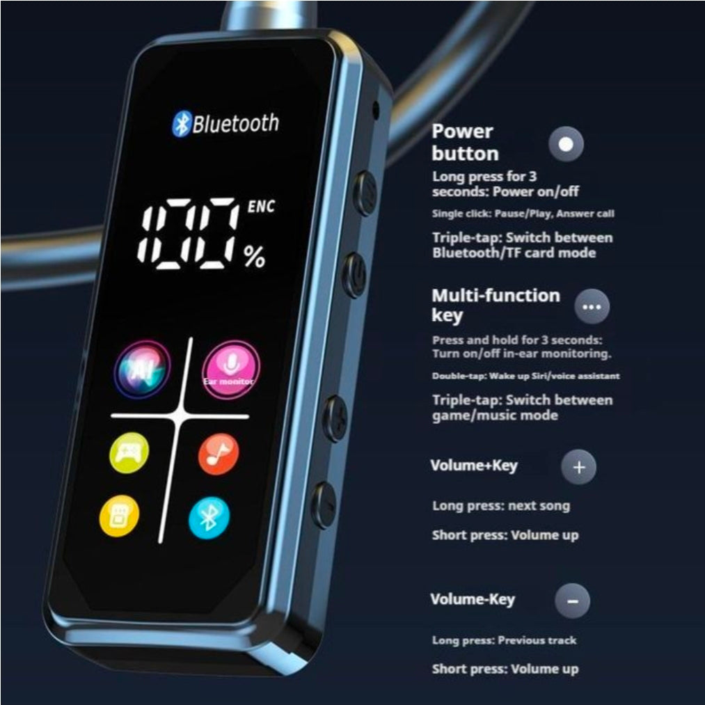 BT37 wireless earbuds Bluetooth earphones neckband sport style