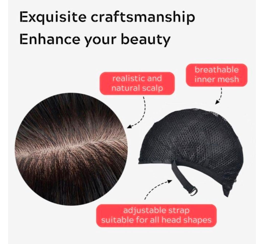 Iyooyoo women fashion wig long straight hair dark and brown easy to wear gift for her
