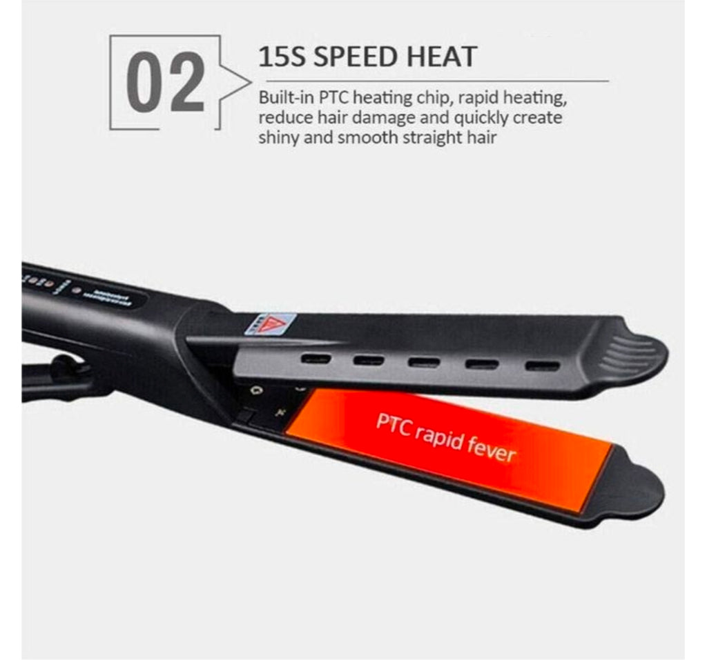 Ceramic Tourmaline Ionic Flat Iron Hair Straightener.