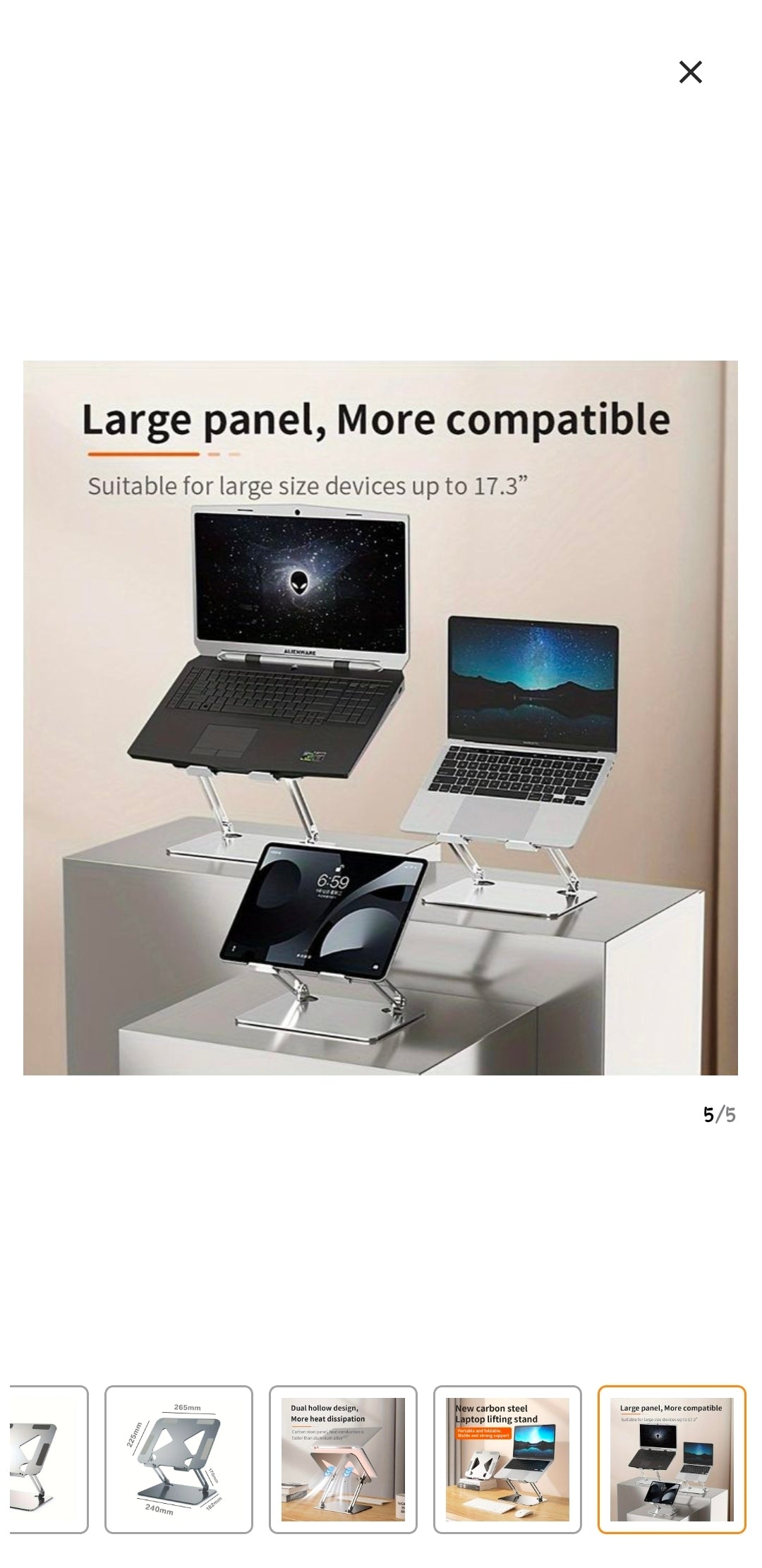 Jomaa aluminium alloy adjustable laptop stand ergonomic