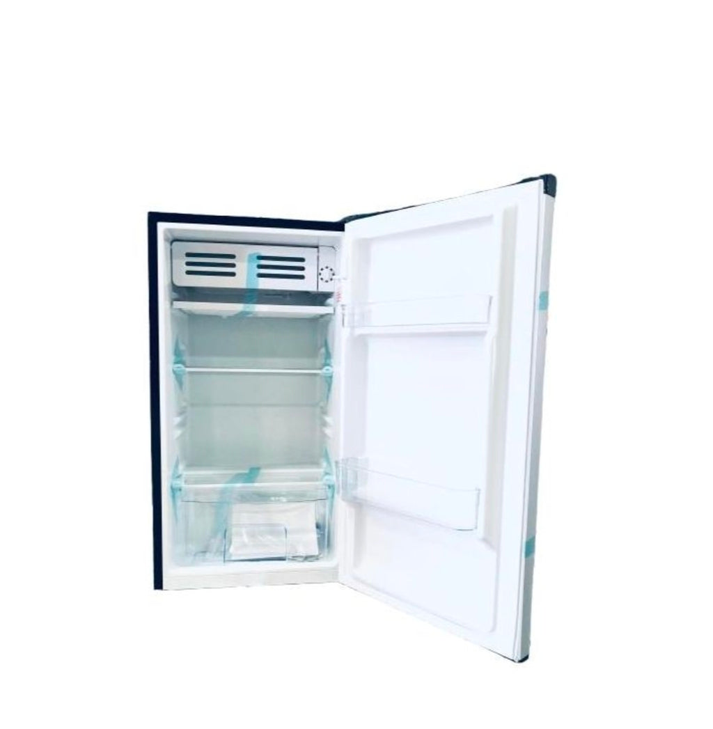 Icons London ILRF-100VS Table top single door refrigerator 90 liters silver  plus 12 months warranty