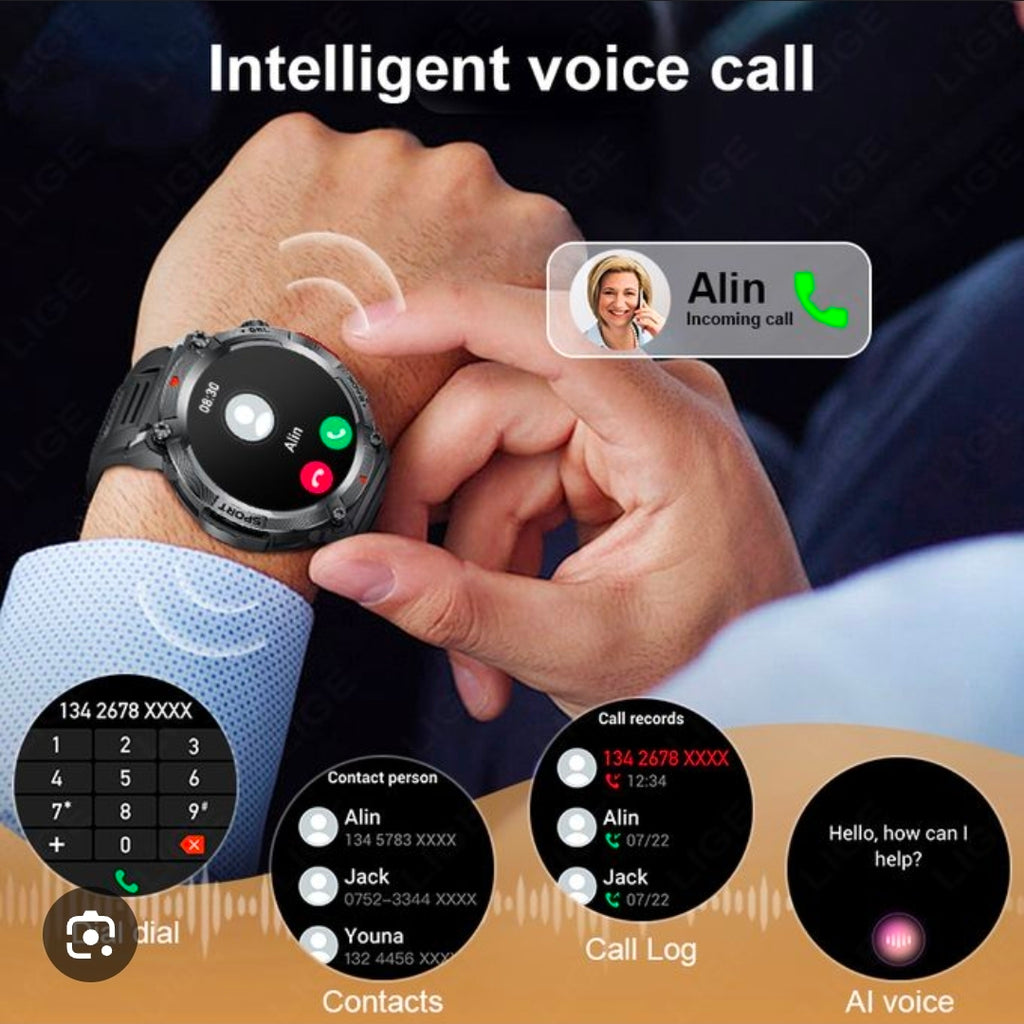 Fire-Boltt Shott smartwatch featuring a 1.5" round display and a front-facing camera.