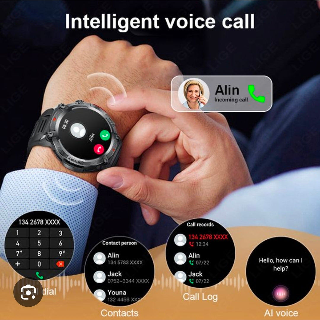 Fire-Boltt Shott smartwatch featuring a 1.5" round display and a front-facing camera.