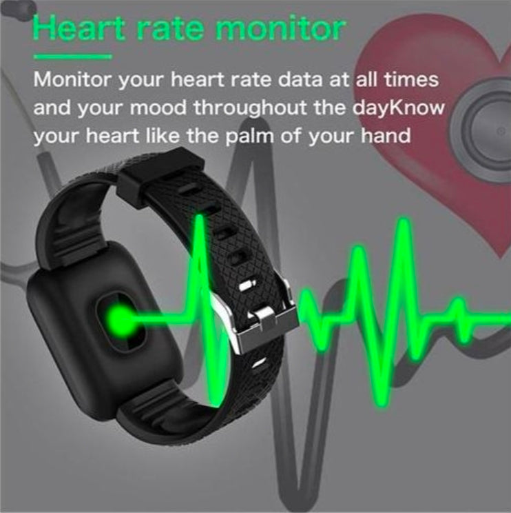 116Plus waterproof sports smart watch.