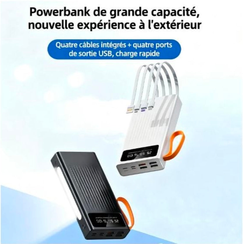 portable power bank, designed to charge multiple devices simultaneously while on the go.