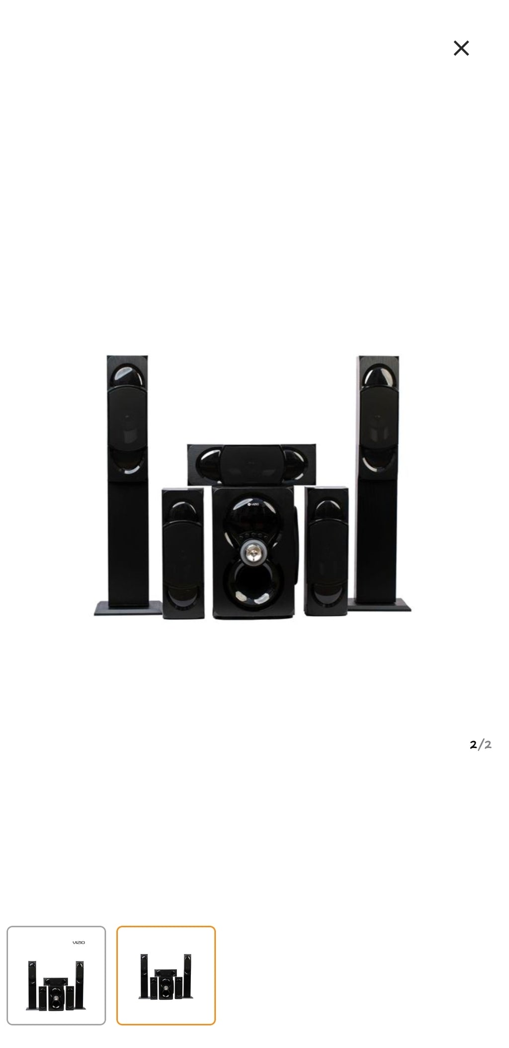 Vizio 5.1 channel multimedia home theatre with USB/SD card input -VIZ- 907 black