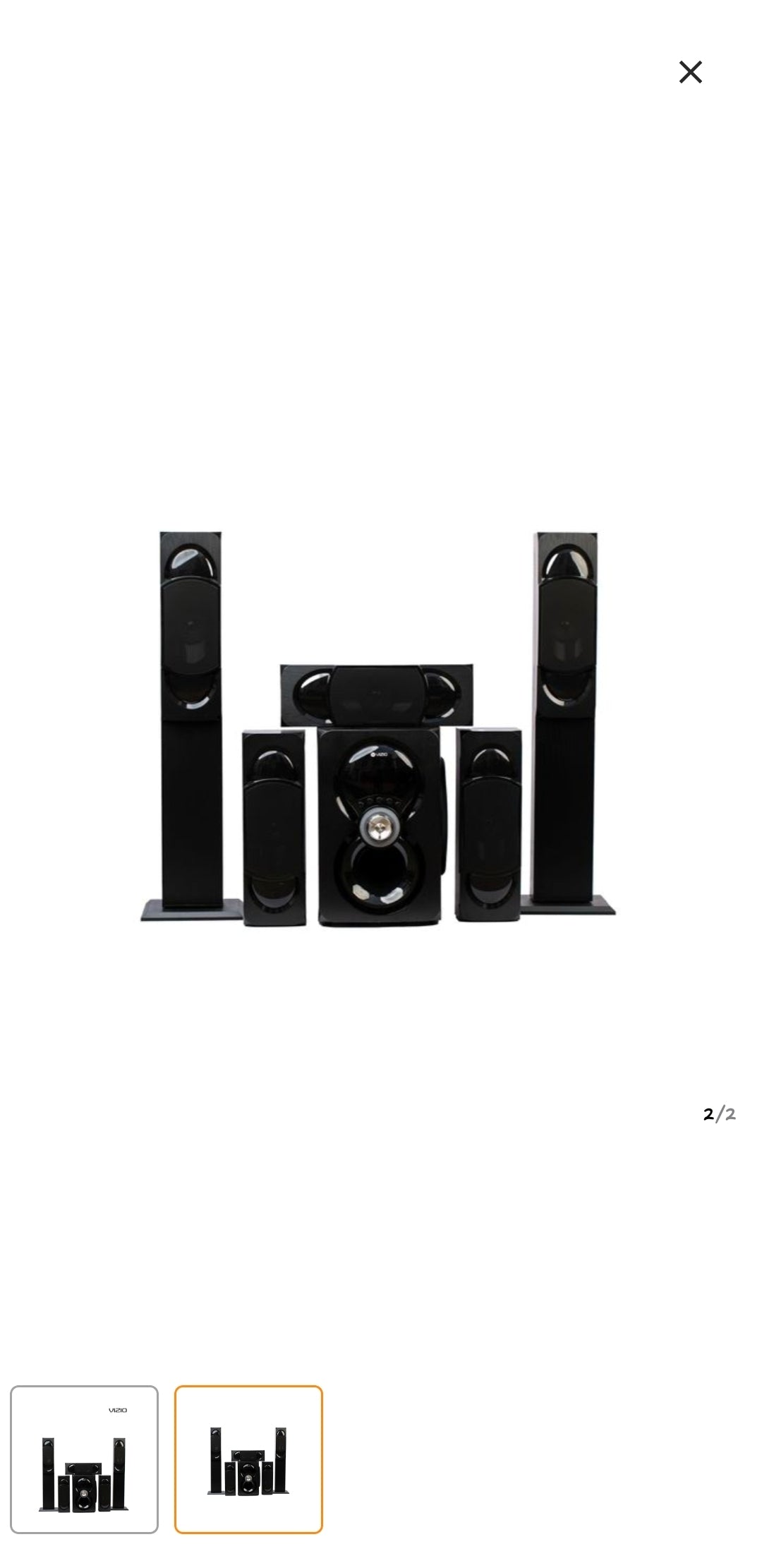 Vizio 5.1 channel multimedia home theatre with USB/SD card input -VIZ- 907 black